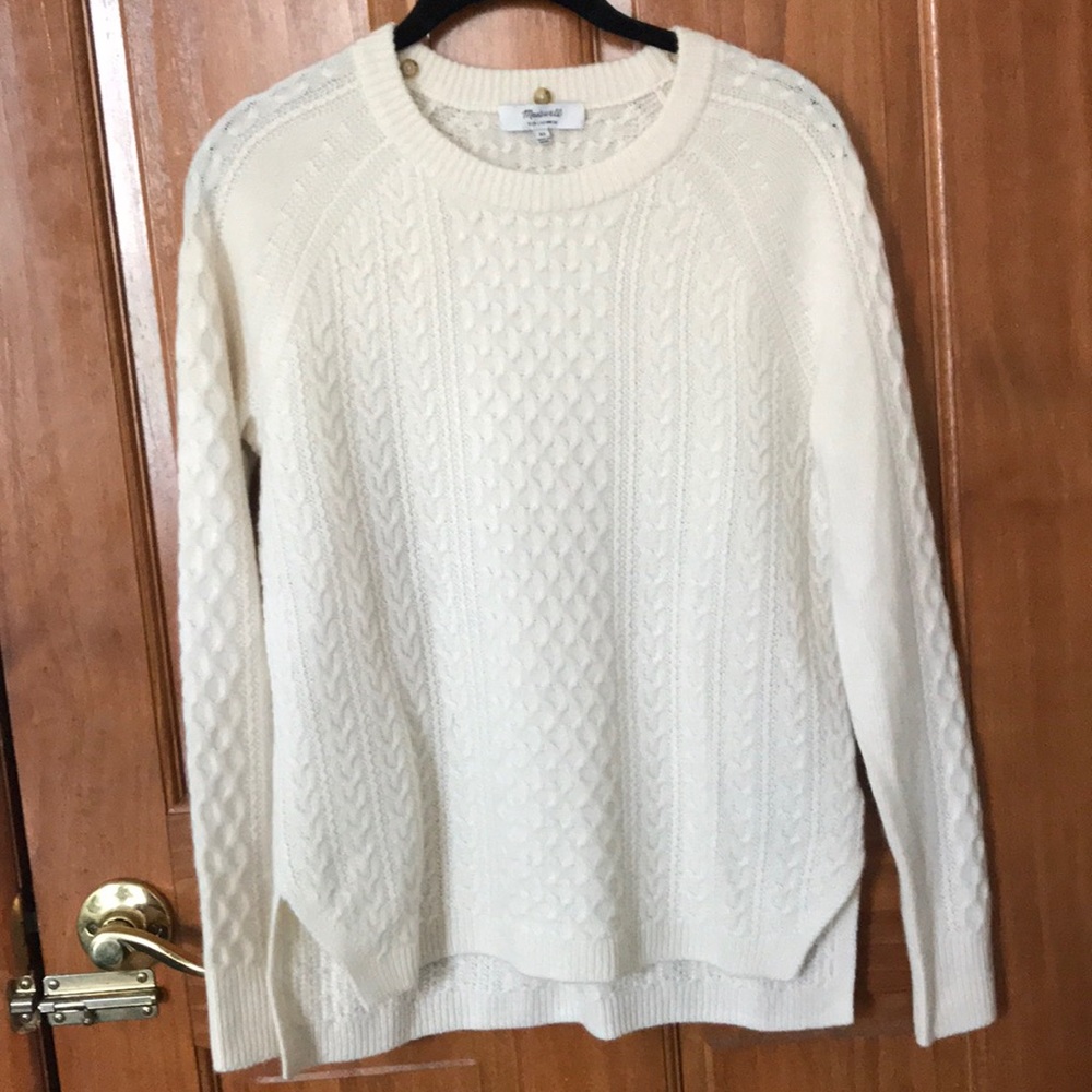 NWT Madewell Cashmere Cableknit Sweater